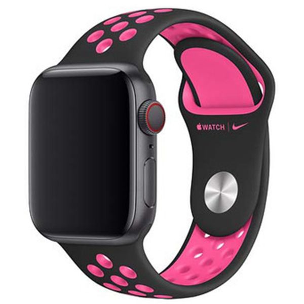 Apple Nike Sport bracelet Apple Watch 1-7 / SE - 38/40/41 mm - Black / Pink Blast