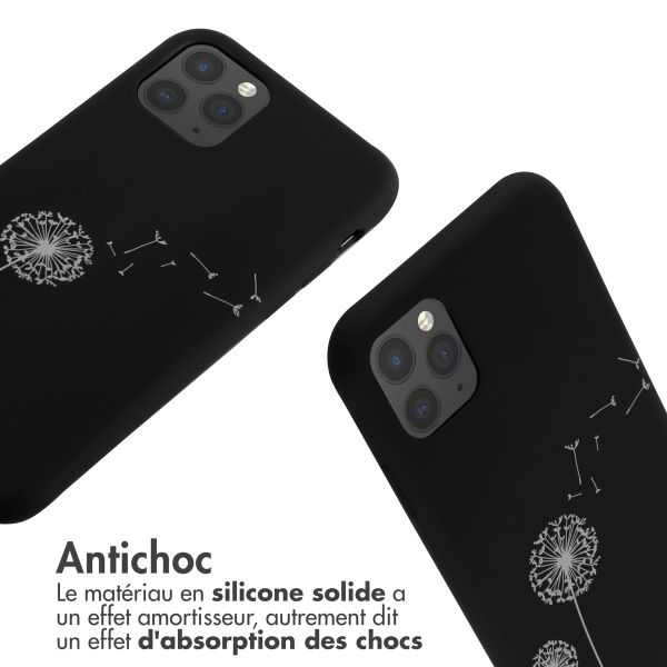 imoshion Coque design en silicone avec cordon iPhone 11 Pro - Dandelion Black