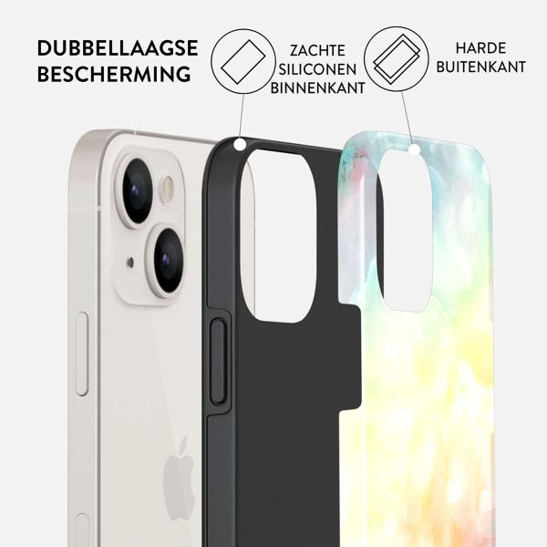 Burga Coque arrière Tough iPhone 14 - New Flame Rainbow