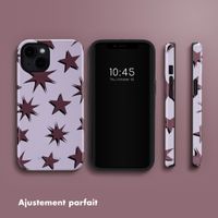 Selencia Coque arrière Vivid Tough avec MagSafe iPhone 14 - Stars Plum Lilac