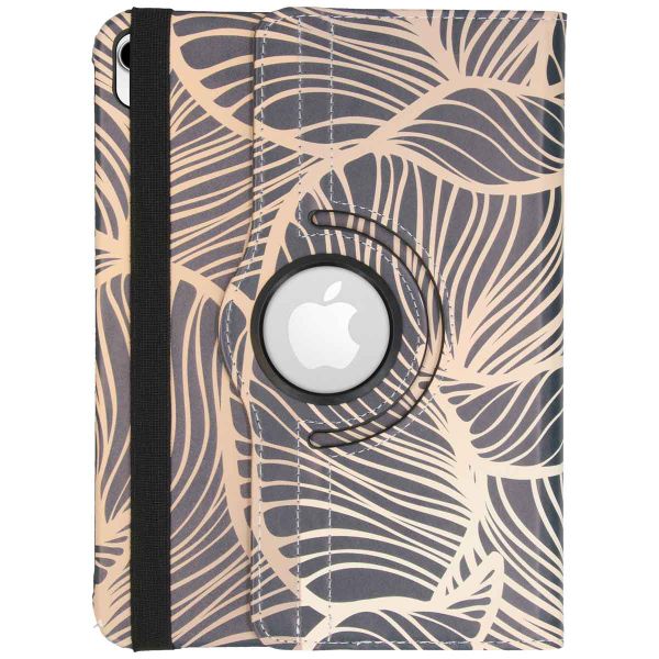 imoshion Coque tablette Design rotatif à 360° iPad 10 (2022) 10.9 pouces - Golden Leaves