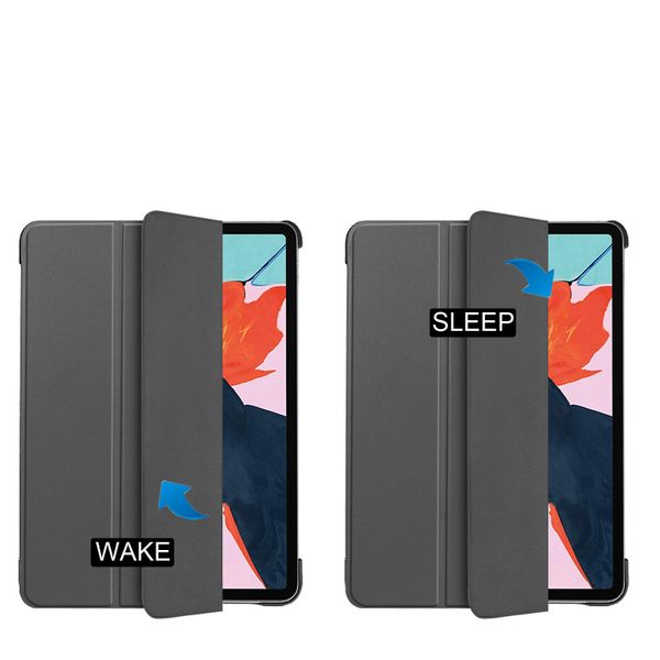 imoshion Coque tablette Trifold Apple iPad Air 11 pouces (2025) M3 / (2024) M2 / Air 5 (2022) / Air 4 (2020) - Gris