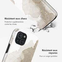 Selencia Coque arrière Vivid avec MagSafe Apple iPhone 15 - Marble Light Brown