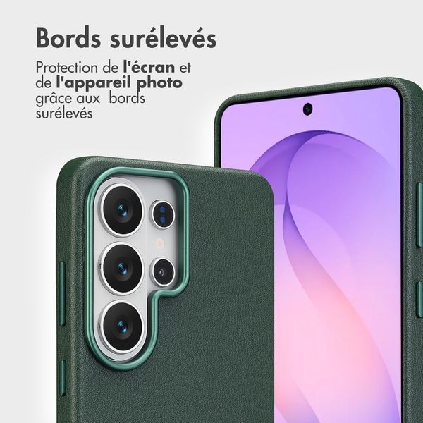 Accezz Étui de télephone portefeuille en cuir 2-en-1 avec MagSafe Samsung Galaxy S26 Ultra - Cedar Green