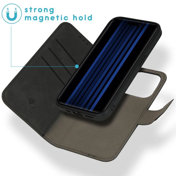 imoshion Etui de télephone luxe 2-en-1 amovible Apple iPhone 15 Pro - Noir
