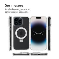 Accezz Coque Ring Stand avec MagSafe iPhone 14 Pro Max - Transparent