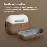 Accezz Coque en Cuir véritable Apple AirPods Pro 3 - Taupe