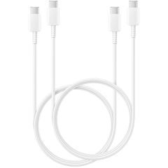 Samsung 2x Original câble USB-C vers USB-C emballage d'usine - 1 mètre - 25 Watt - Blanc