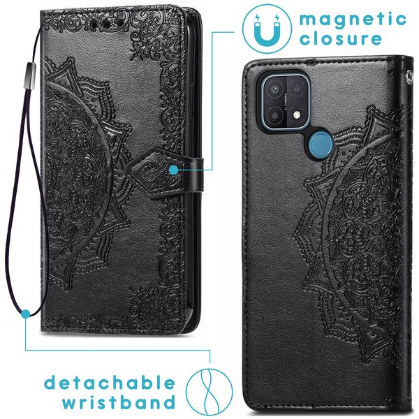 imoshion Etui de télephone Mandala Oppo A15 - Noir