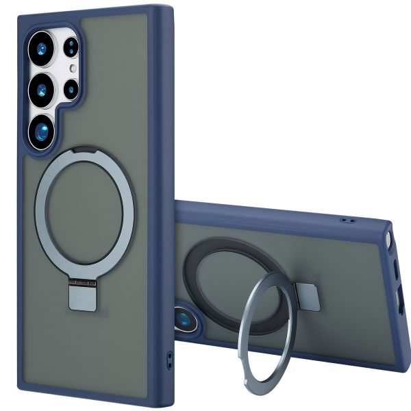 Accezz Coque Ring Stand avec MagSafe Samsung Galaxy S24 Ultra - Blue