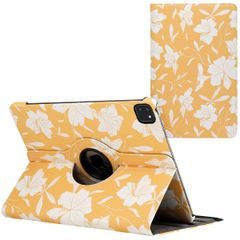 imoshion Coque Design rotatif à 360° Apple iPad Pro 12.9 (2018/2020/2021/2022) - Yellow Flowers