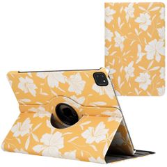 imoshion Coque tablette Design rotatif à 360° iPad Pro 12.9 (2018 / 2020 / 2021 / 2022) - Yellow Flowers