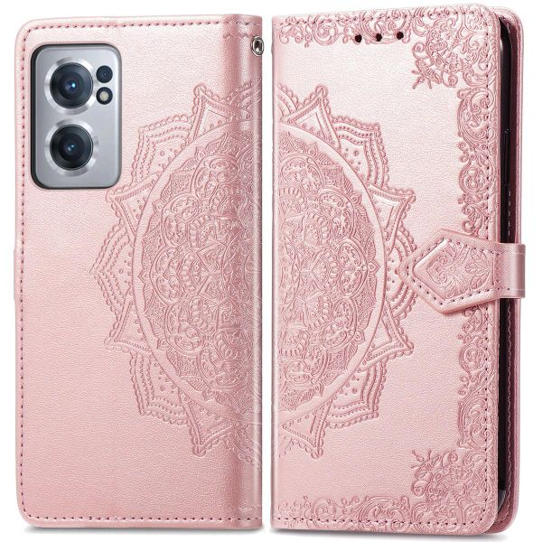 imoshion Etui de téléphone portefeuille Mandala OnePlus Nord CE 2 5G - Rose Dorée