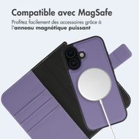 imoshion Étui portefeuille luxe 2-en-1 amovible Apple iPhone 17 - Violet