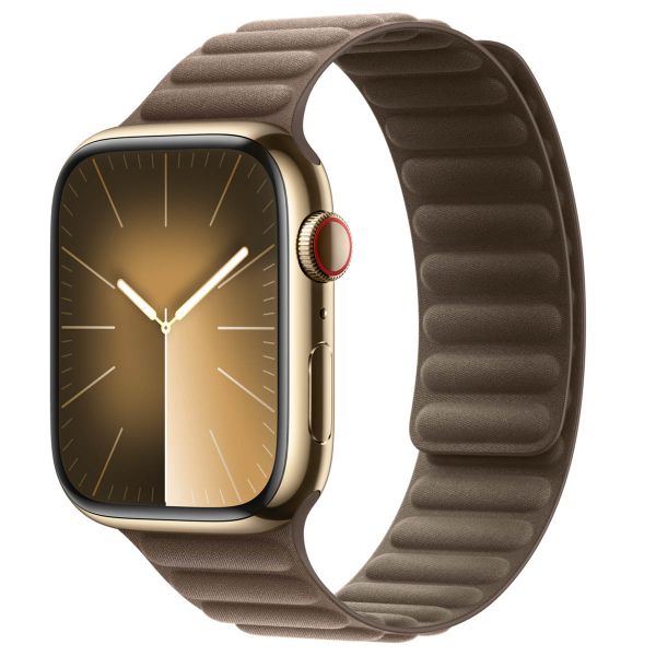 Apple Bracelet à maillons magnétique FineWoven Apple Watch Series 1-10 / SE / Ultra (2) - 42/44/45/46/49 mm - Taille S/M - Taupe