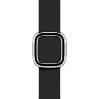 Apple Bracelet Leather Band Modern Buckle Apple Watch Series 1 t/m 9 / SE (38/40/41 mm) | Series 10 / 11 (42 mm) - Taille S - Black