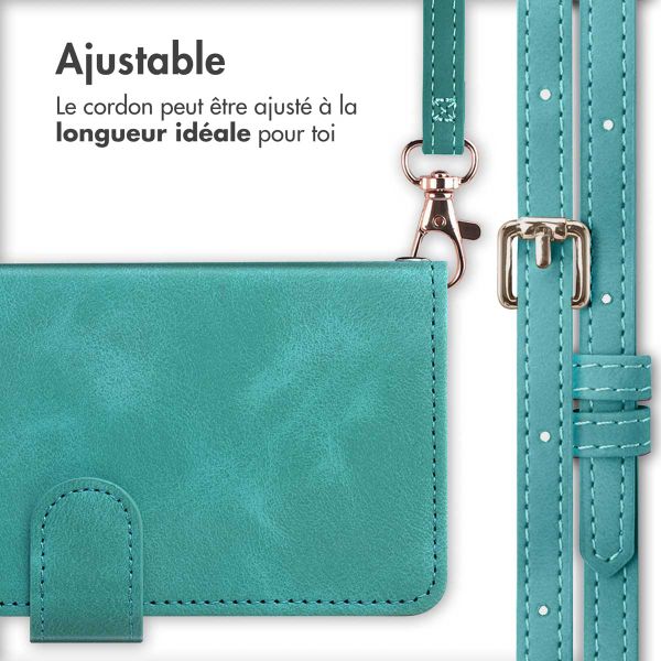 imoshion Etui de télephone portefeuille avec cordon Apple iPhone 14 / 13 - Turquoise