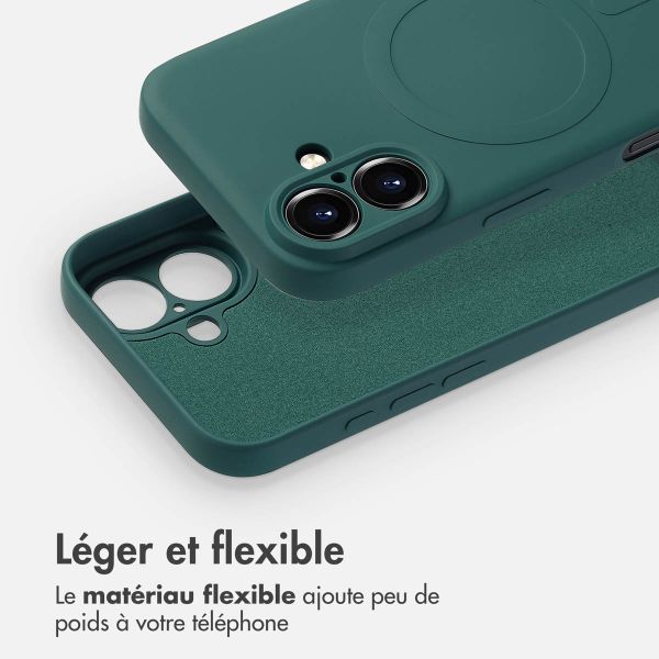 imoshion Coque Couleur avec MagSafe iPhone 16 - Vert foncé