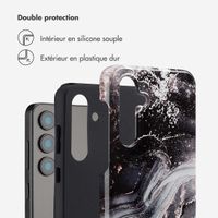 Selencia Coque arrière Vivid Samsung Galaxy S24 FE - Chic Marble Black