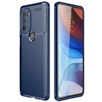 imoshion Coque silicone Carbon Motorola Moto G71 - Bleu