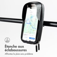 imoshion Support de téléphone pour vélo résistant aux éclaboussures avec pare-soleil - Noir