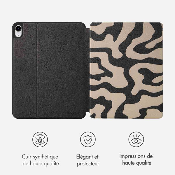 Selencia Coque tablette Vivid iPad 11 (2025) 11 pouces / iPad 10 (2022) 10.9 pouces - Art Wave Black