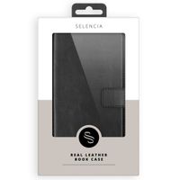 Selencia Étui portefeuille en cuir véritable Huawei P20 - Noir