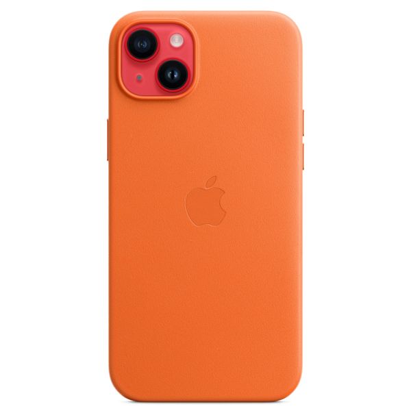 Apple Coque Leather MagSafe Apple iPhone 14 Plus - Orange