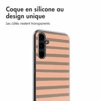 imoshion Coque Design Samsung Galaxy A34 (5G) - Striped Peach Reverse