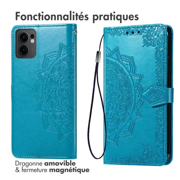 imoshion Etui de télephone Mandala Oppo Reno 13 F (5G) - Turquoise