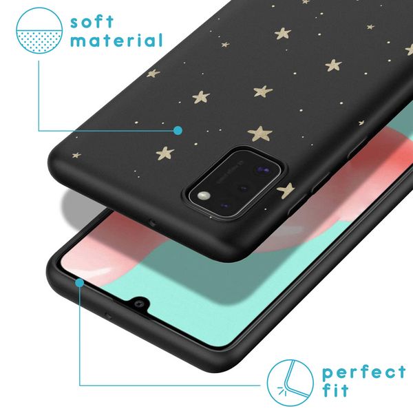 imoshion Coque Design Samsung Galaxy A41 - Etoiles / Noir