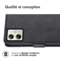 imoshion Étui de téléphone portefeuille Luxe Motorola Moto G54 - Noir