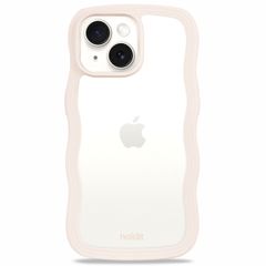 Holdit Coque Wavy iPhone 14/15 Plus - Light Beige / Transparent