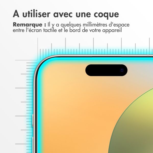 Accezz Protection d'écran en verre trempé Privacy iPhone 16 Pro