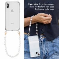 imoshion Coque avec dragonne + bracelet Apple iPhone X / Xs - Perles Cœurs