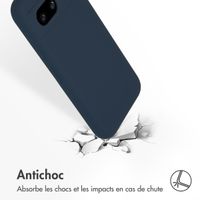 Accezz Coque Liquid Silicone Google Pixel 8a - Bleu foncé