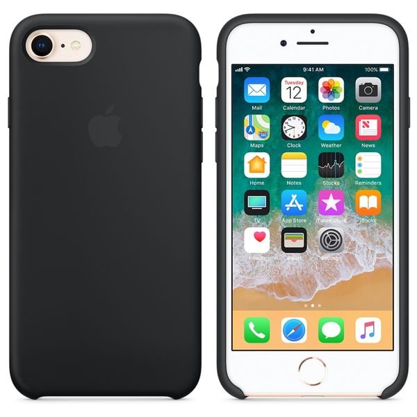 Apple Coque en silicone Apple iPhone SE (2022 / 2020) / 8 / 7 - Noir
