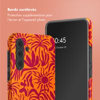 Selencia Coque arrière Vivid Samsung Galaxy A55 - Tropical Vibes Apricot
