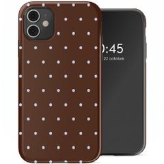 Selencia Coque arrière Vivid Apple iPhone 11 - Happy Dots Chocolate