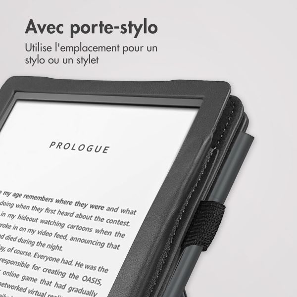 imoshion Étui de liseuse portefeuille avec strap et support Amazon Kindle (2024) / Amazon Kindle (2022) 11th gen - Noir