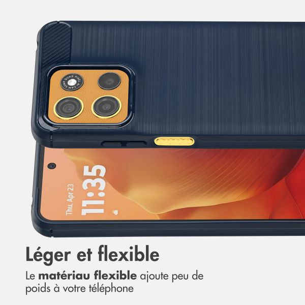 imoshion Coque Brushed Motorola Moto G15 / G15 Power - Bleu foncé