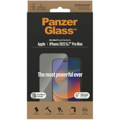 PanzerGlass Protection d'écran Ultra-Wide Fit Anti-bactérienne avec applicateur Apple iPhone 14 Pro Max