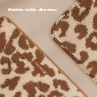 Selencia Pochette ordinateur Teddy 13-14 pouces - Vanilla Leopard