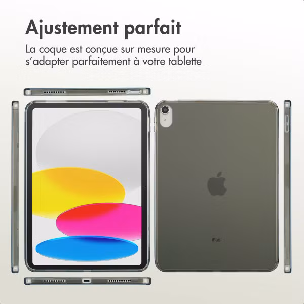 Accezz Coque Frosted Apple iPad 11 (2025) 11 pouces A16 / iPad 10 (2022) 10.9 pouces - Noir