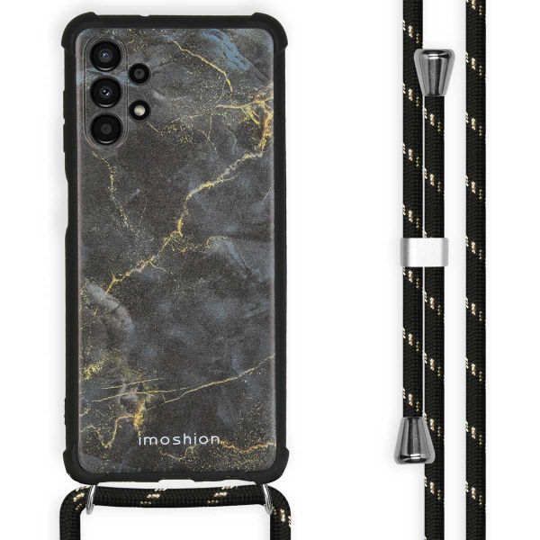 imoshion Coque Design avec cordon Samsung Galaxy A13 (4G) - Black Marble