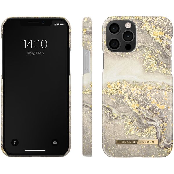 iDeal of Sweden Coque Fashion iPhone 12 (Pro) - Sparkle Grey Marble