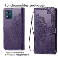 imoshion Etui de téléphone portefeuille Mandala Motorola Moto E13 - Violet