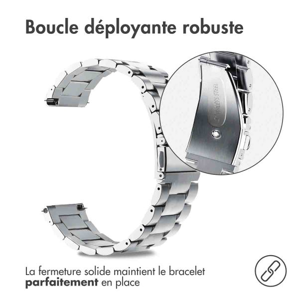 imoshion Bracelet en acier - Connexion universelle de 22 mm - Argent