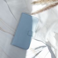 Selencia Étui portefeuille en cuir véritable Samsung Galaxy S21 Plus - Air Blue