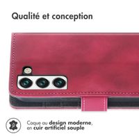 imoshion Etui de téléphone portefeuille avec cordon Samsung Galaxy S22 - Rouge